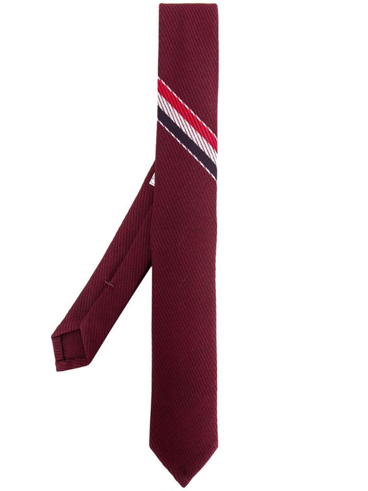 Thom Browne Tri-coloured Striped Detail Tie