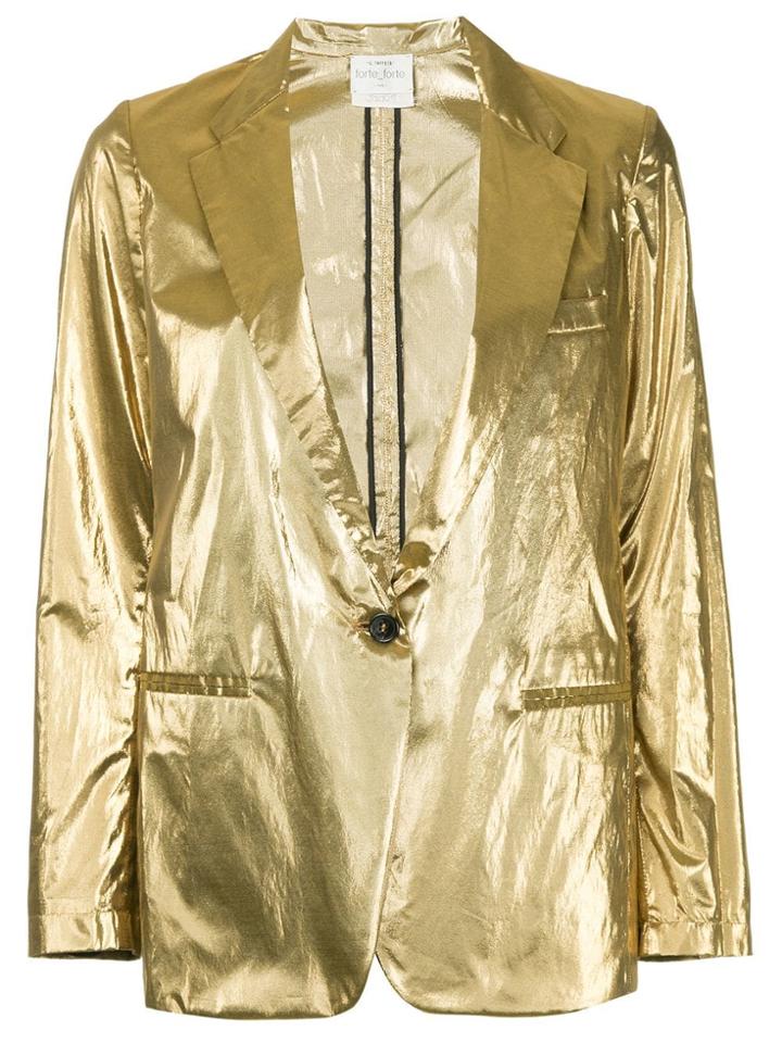 Forte Forte Metallic Blazer - Gold