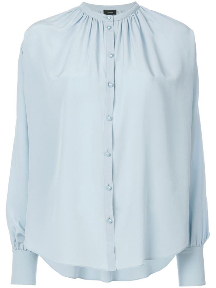 Joseph Gather Neck Blouse - Blue