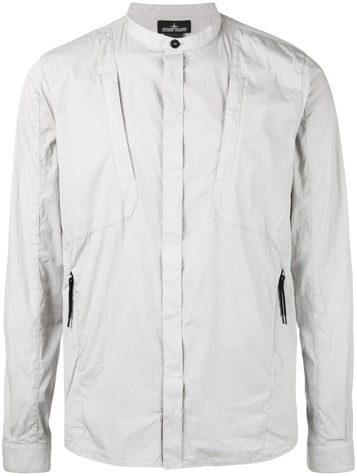 Stone Island Shadow Project - Long Sleeve Shirt - Men - Cotton/polyamide - M, Grey, Cotton/polyamide