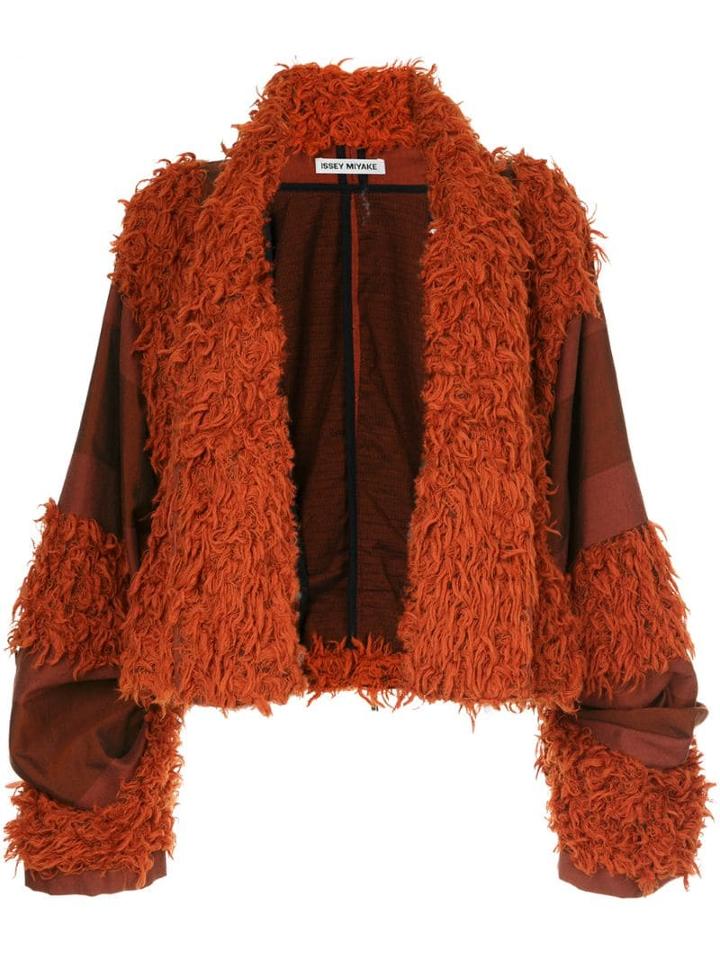 Issey Miyake Pre-owned Tonal Striped Jacket - Orange