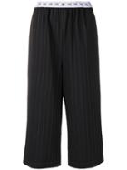 I'm Isola Marras Pinstripe Cropped Trousers - Black