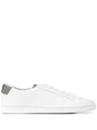 Car Shoe Smooth Lace- Up Sneakers - White