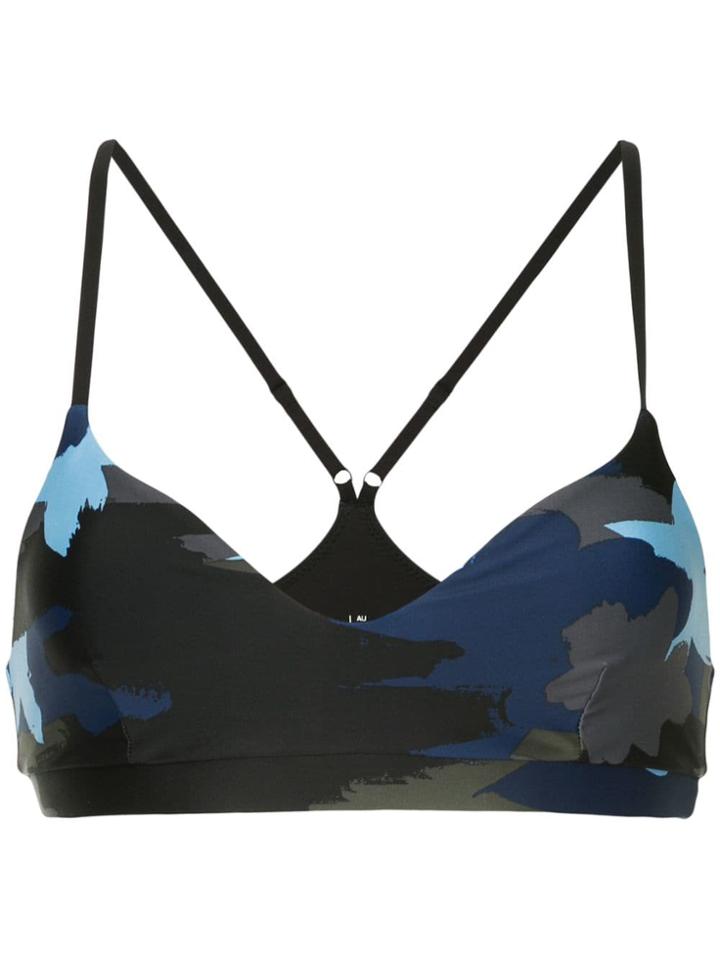 The Upside Camouflage Bralet Top - Blue