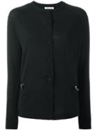 Moncler Contrast Back Panel Cardigan, Women's, Size: Xs, Black, Silk/polyester/wool