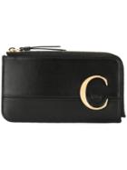 Chloé Logo Print Wallet - Black