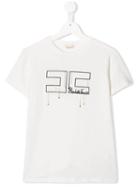 Elisabetta Franchi La Mia Bambina Embroidered Logo T-shirt - White