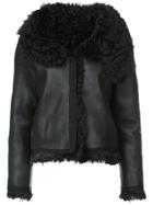 Oscar De La Renta Classic Shearling Jacket - Black
