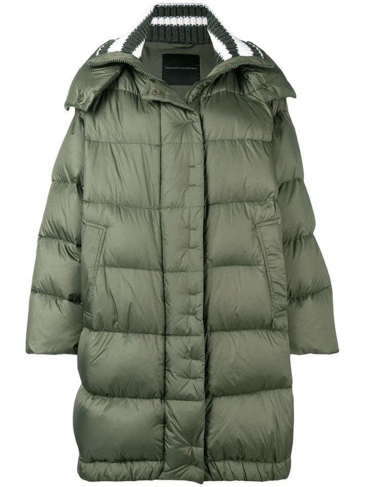 Ermanno Scervino Oversized Padded Coat - Green