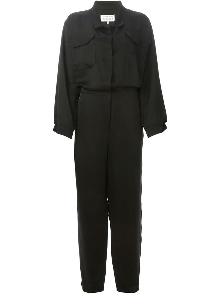 Maison Margiela Crepe Jumpsuit, Women's, Size: 40, Black, Silk/viscose