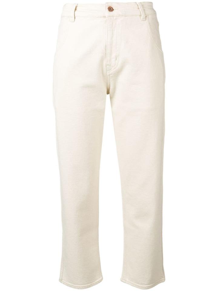 Ymc Cropped Straight-leg Jeans - Neutrals