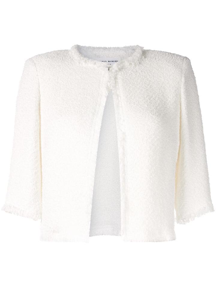 Sonia Rykiel Cropped Frayed Jacket - White