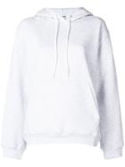 Msgm Oversized Logo Print Hoodie - White