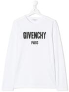 Givenchy Kids Logo Print Sweatshirt - White