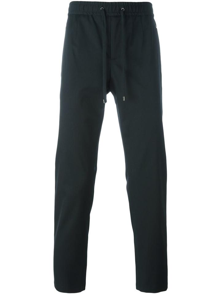 Dolce & Gabbana Slim Fit Trousers, Men's, Size: 52, Black, Cotton/spandex/elastane/virgin Wool