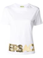 Versace Jeans Gold Logo Print T-shirt - White