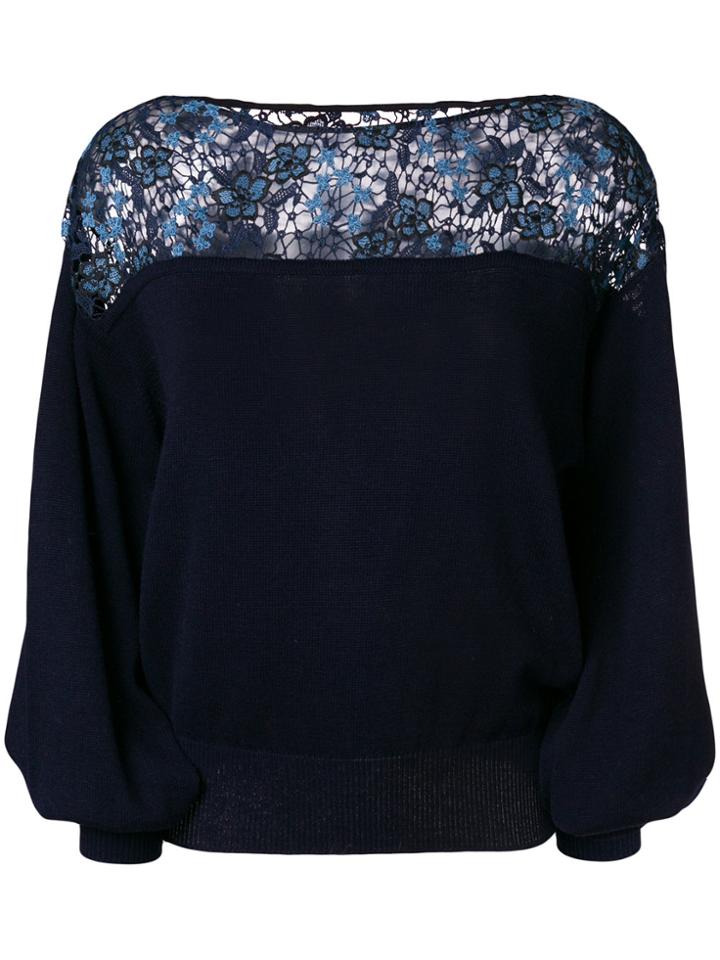 See By Chloé Floral Embroidered Jumper - Blue