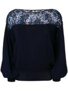 See By Chloé Floral Embroidered Jumper - Blue
