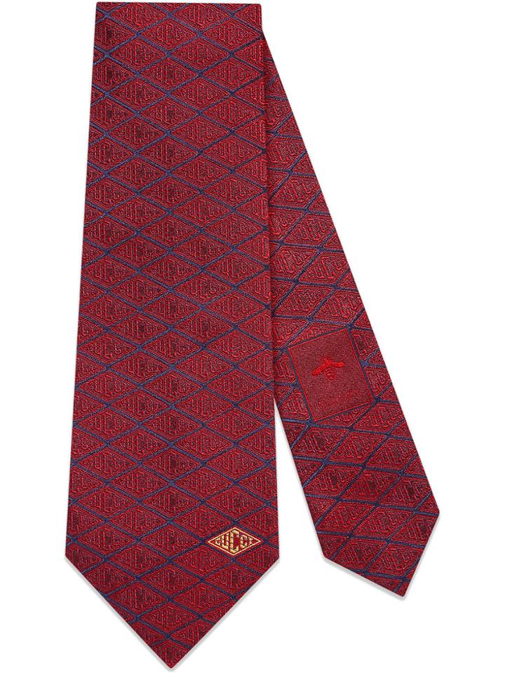 Gucci Gucci Game Silk Tie - Red
