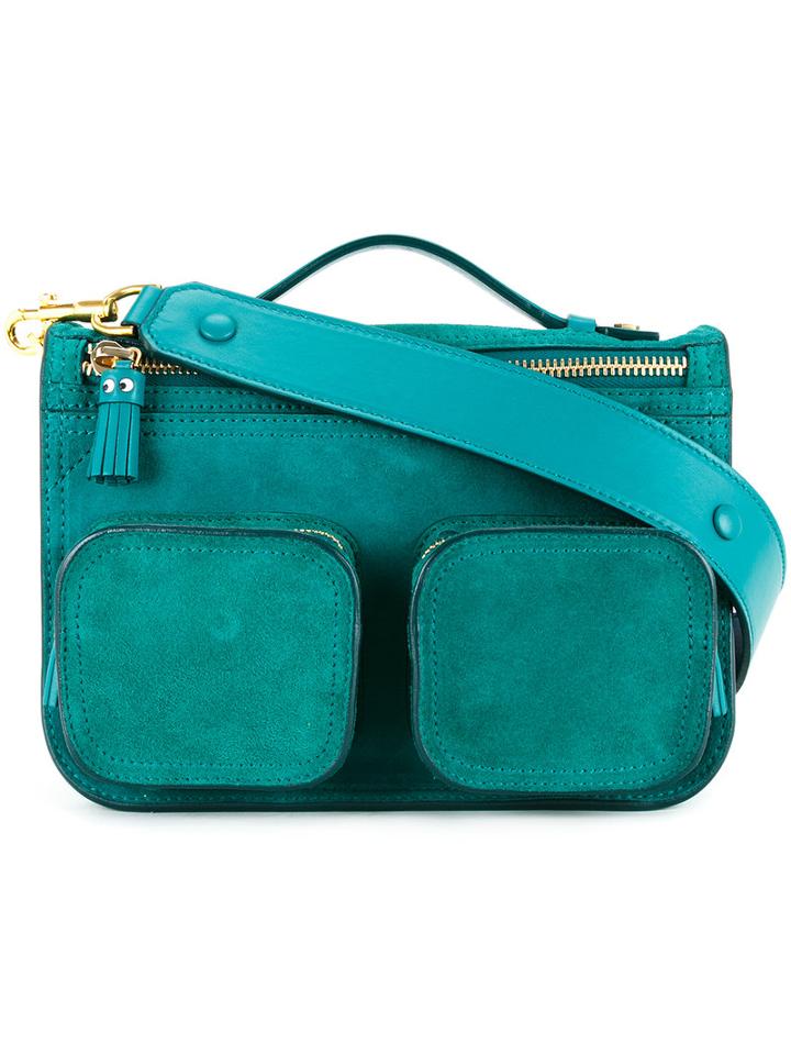 Anya Hindmarch Ripley Cross Body Bag, Women's, Green, Leather