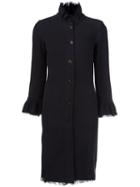Raquel Allegra Single Breasted Coat, Women's, Size: 1, Black, Rayon/cotton