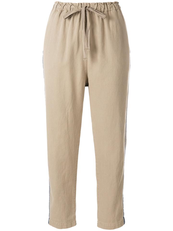 Xirena Straight Side Stripe Trousers - Brown
