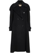 Burberry Wool Cashmere Double-breasted Coat - Black