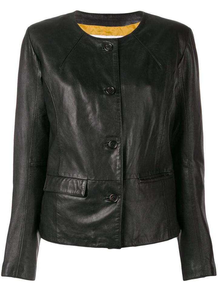 S.w.o.r.d 6.6.44 Collarless Short Jacket - Black