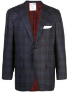 Kiton Classic Plaid Blazer - Grey