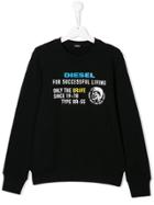 Diesel Kids Branded Sweatshirt - Black
