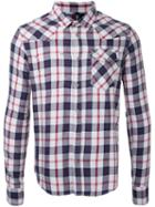 Factotum - Snap Button Check Shirt - Men - Cotton - 48, Grey, Cotton