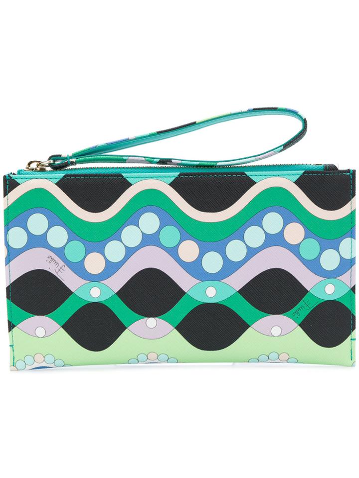 Emilio Pucci Printed Wristlet Pouch - Multicolour