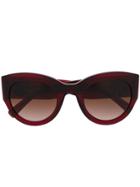 Versace Eyewear Oversized Frame Sunglasses - Red