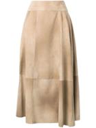 Bottega Veneta Airbrush Printed Midi Skirt - Neutrals