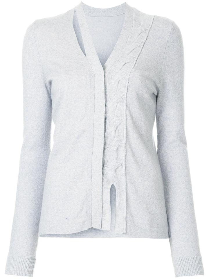 Onefifteen Twist Front Knit Cardigan - Grey