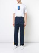 Heron Preston Contrasting Side Panel Straight Leg Trousers - Blue