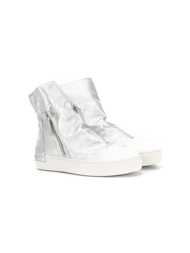 Cinzia Araia Kids Hi-top Zip Detail Sneakers - Grey