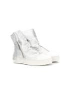 Cinzia Araia Kids Hi-top Zip Detail Sneakers - Grey