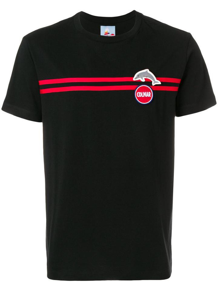 Au Jour Le Jour For Colmar Logo Stripe T-shirt - Black