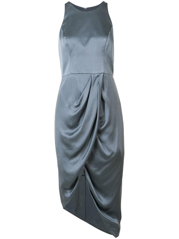 Zimmermann - Asymmetric Warp Dress - Women - Silk/polyester - 1, Women's, Blue, Silk/polyester