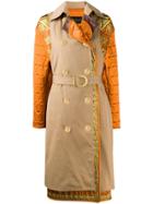 Versace Barocco Femme Trench Coat - Neutrals