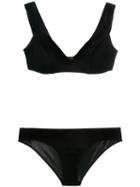Zimmermann 'gossamer' Off-shoulder Bikini Set, Women's, Size: 3, Black, Polyamide/spandex/elastane