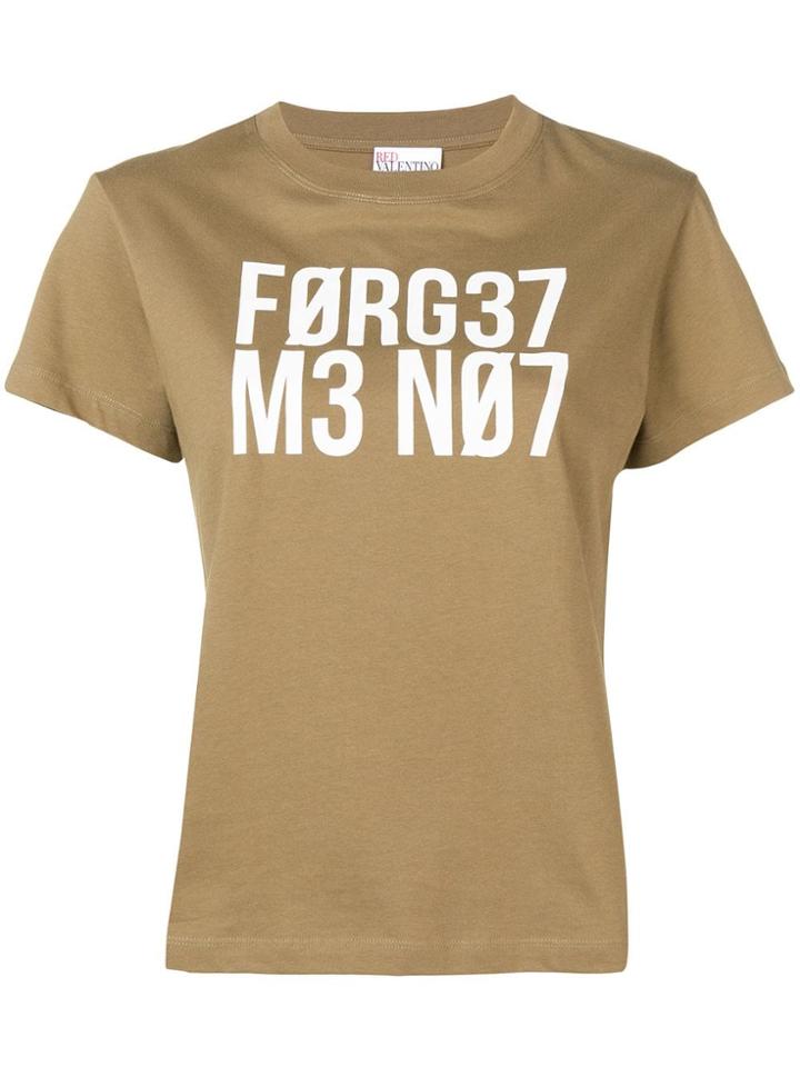 Red Valentino Logo T-shirt - Green