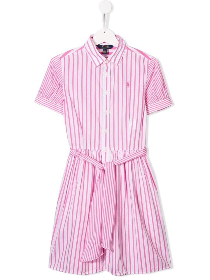 Ralph Lauren Kids Striped Logo Shirt - Pink