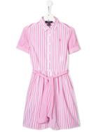 Ralph Lauren Kids Striped Logo Shirt - Pink