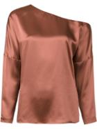 Tibi Cold-shoulder Detail Blouse, Women's, Size: Medium, Yellow/orange, Silk