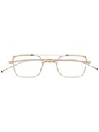 Thom Browne Eyewear Square Glasses - Gold