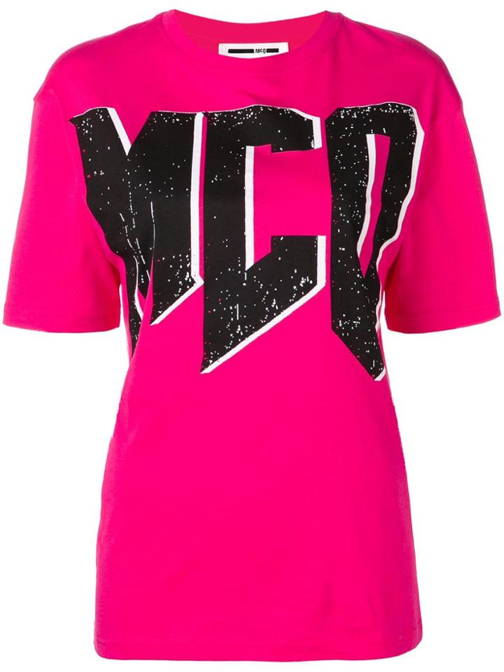 Mcq Alexander Mcqueen Logo Print T-shirt - Pink
