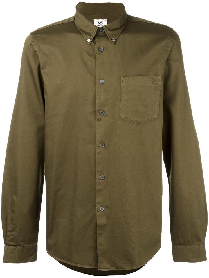 Ps By Paul Smith Tailored Shirt, Men's, Size: Large, Green, Cotton