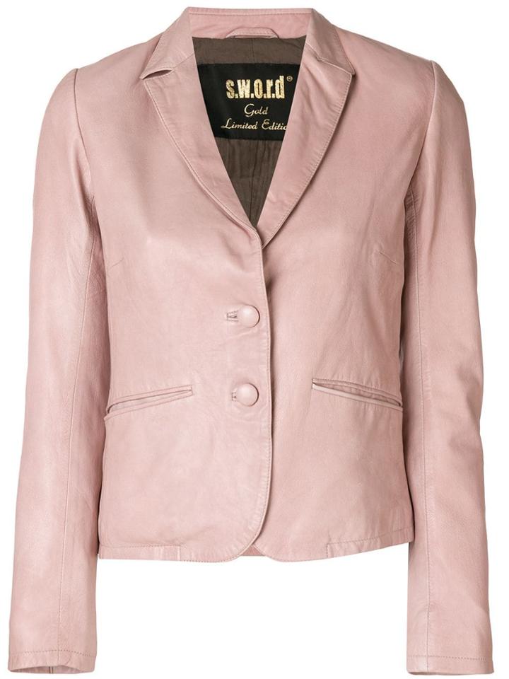 S.w.o.r.d 6.6.44 Leather Blazer - Pink